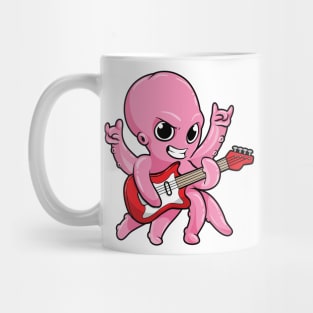 Octopus as rock star with a guitar Mug